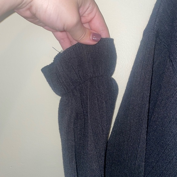 Zara Overzied Cinched Waist Ribbed Top Size Small - Picture 3 of 7